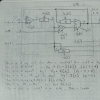 A diagram of the CPU internals, with some notes on the instruction decoding and control bit generation.
