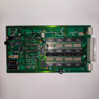 The original driver board for the display. Appeared to be based on an 8031 microprocessor, but it and all supporting components were missing.